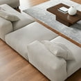 thumbnail image 3 of Modway Solace 4PC Modular Corduroy Upholstery Sectional Sofa w/Ottoman in Almond, 3 of 10