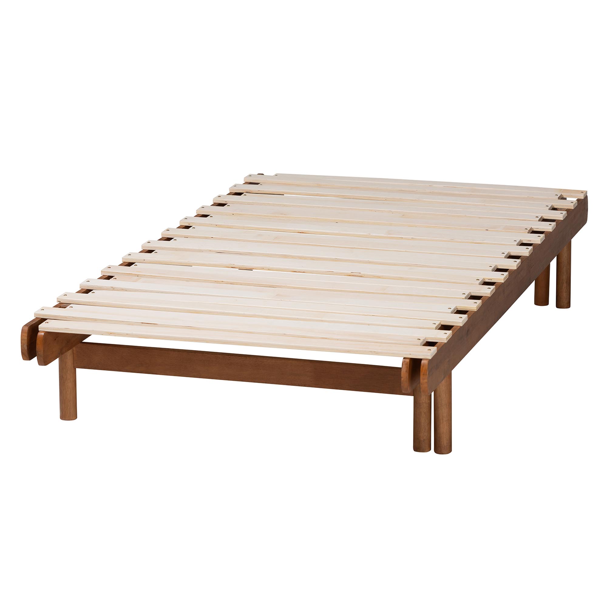 Baxton Studio Bolivia Mid-Century Expandable Bed, Expandable, Walnut Brown
