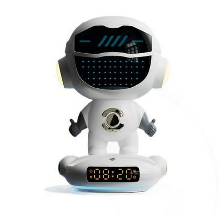 M80 AI Robot Smart AI Speaker Alarm Clock FM Radio Wireless Bluetooth Speaker RGB Light for Boy Girl Student Gift