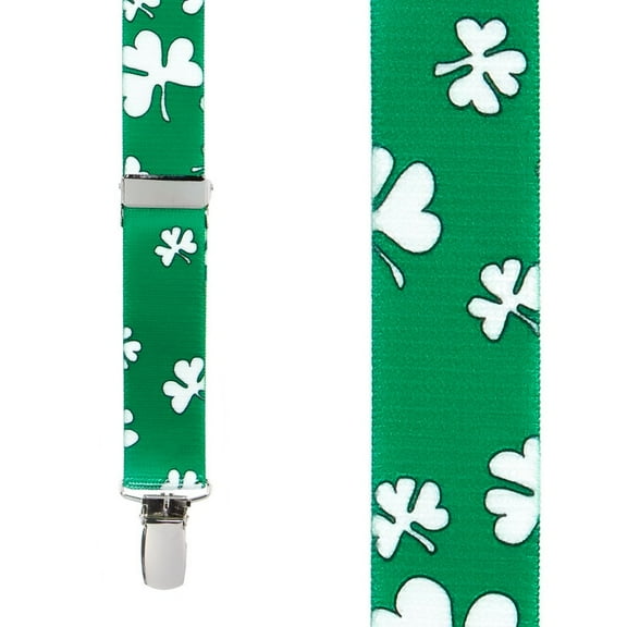 SuspenderStore Kids' Shamrock Suspenders - 1-Inch Wide Elastic - Clip - 3 Sizes
