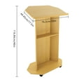 thumbnail image 2 of Miumaeov Mobile Podium Stand Portable Lectern Podium with Lockable Wheels Storage Shelf for Classroom Church Office 30 x 17.5 x 46", 2 of 15
