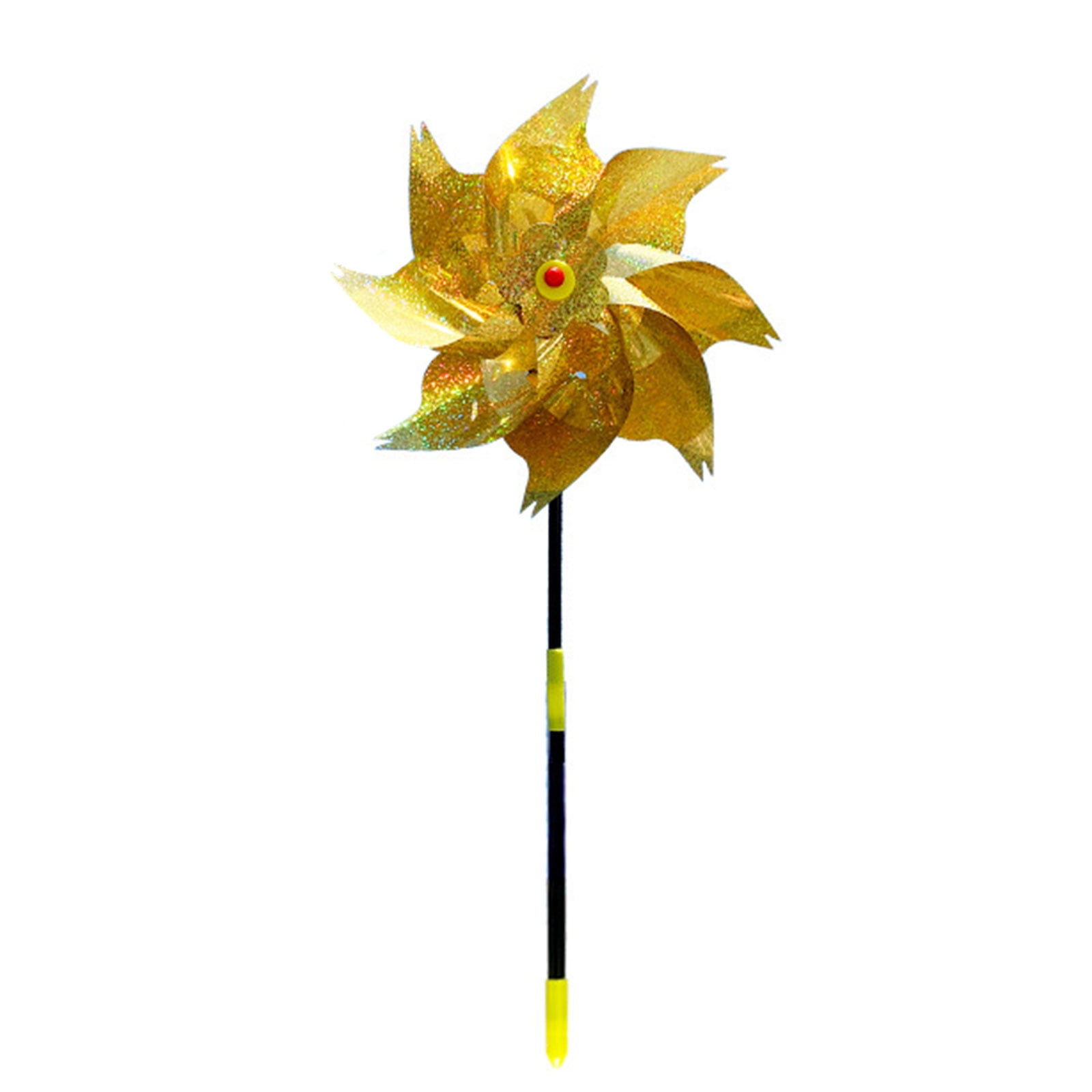 Garden Plant Flower Bird Repeller Pinwheel Scare Birds Winnower Gold