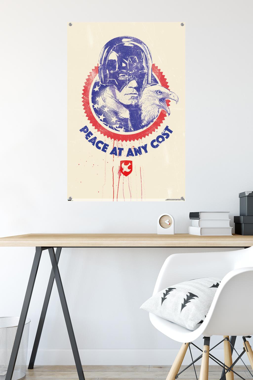 DC Comics TV Peacemaker - Peace at Any Cost Wall Poster with Pushpins, 22.375" x 34"