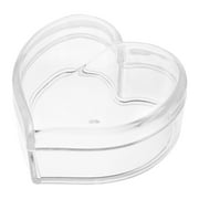 Angoily 1pc Portable Jewelry Case Heart-shaped Jewelry Container Acrylic Storage Box