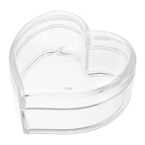 WRITWAA 1Pack Transparent Heart-Design Jewelry Holder Material for Women Home Use