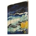 thumbnail image 2 of Designart 'Abstract Composition In Blue and Yellow VIII' Modern Print on Natural Pine Wood, 2 of 5