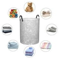 thumbnail image 6 of Fotbe Laundry Hamper With Durable Leather Laundry Basket Silver Glitter Thickened Waterproof Round Collapsible Laundry Hamper, Dirty Clothes Laundry Basket, 6 of 8