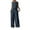 Blue, variant on WCJM Blue Womens Large Plain Sleeveless Trousers Suit Cotton Linen Casual Long Sleeved Loose Cotton Suit