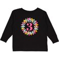 thumbnail image 3 of Inktastic 3rd Birthday Flower Wreath 3 Year Old Girl Girls Long Sleeve Toddler T-Shirt, 3 of 5