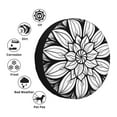 thumbnail image 4 of Yiaed Mandala Floral Line Art Print Print Tire Wheel Cover, tire covers for trailers,rv wheel covers,rv tire covers, camper tire covers,tire covers for cars-15 inch, 4 of 6