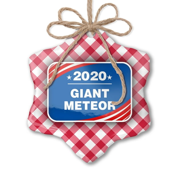 Christmas Ornament Funny Election Sign Giant Meteor 2020 Red Plaid Neonblond Walmart Com Walmart Com