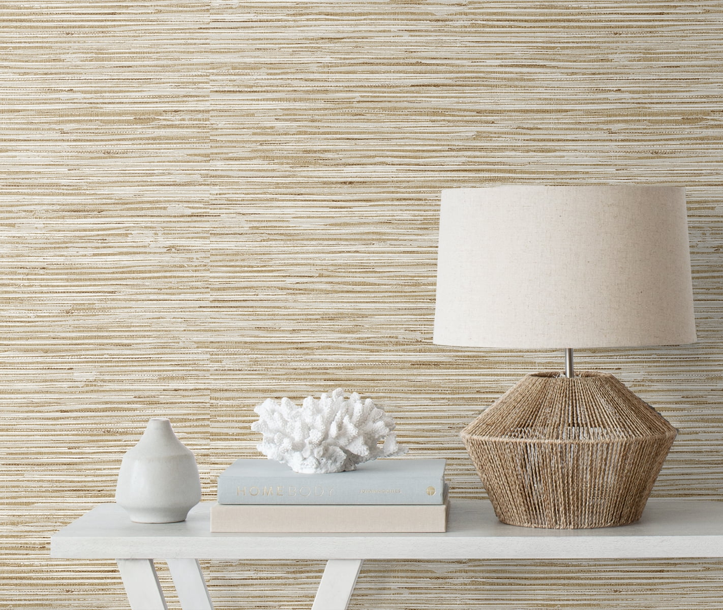 Stacy Garcia Home Hemp Grasscloth Peel and Stick Wallpaper