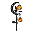 thumbnail image 2 of Solar Witch & Pumpkin Moon Garden Stake Light, Halloween Outdoor Waterproof LED Yard Decoration with Crescent Moon, Hanging Jack-o'-Lantern Lantern for Garden, Patio, Walkway, Porch (Witch), 2 of 5