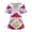 Light Purple, variant on Tropical Print V-Neck Scrub Top for Women, Short Sleeve Medical Tunic with Pockets - Loose Fit Side Slit Work Shirt featuring Hibiscus & Turtle Pattern Army Green L