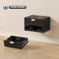 thumbnail image 3 of HOMCOM Floating Nightstands Set of 2 with Fluted Drawer Open Shelf Black, 3 of 10