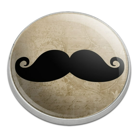 Curly Mustache Golfing Premium Metal Golf Ball Marker