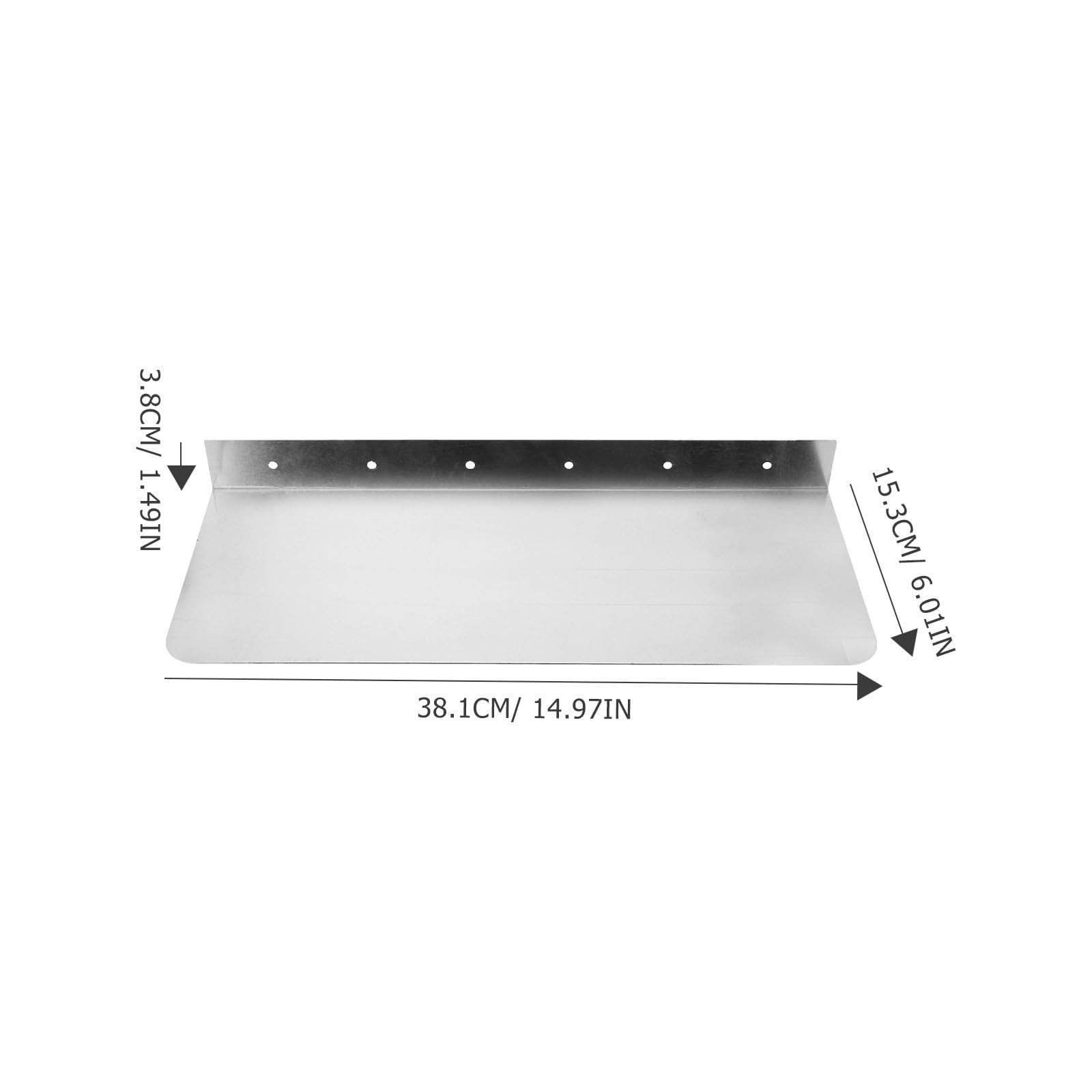 2pcs Sink Splashback Kitchen Splash Guard Water  Backsplash Stainless Steel Board Splashing-proof Waterproof (15 X 6 Inch)