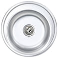thumbnail image 5 of vidaXL Kitchen Sink Undermount Sink with Strainer Stainless Steel Sink Round, 5 of 47