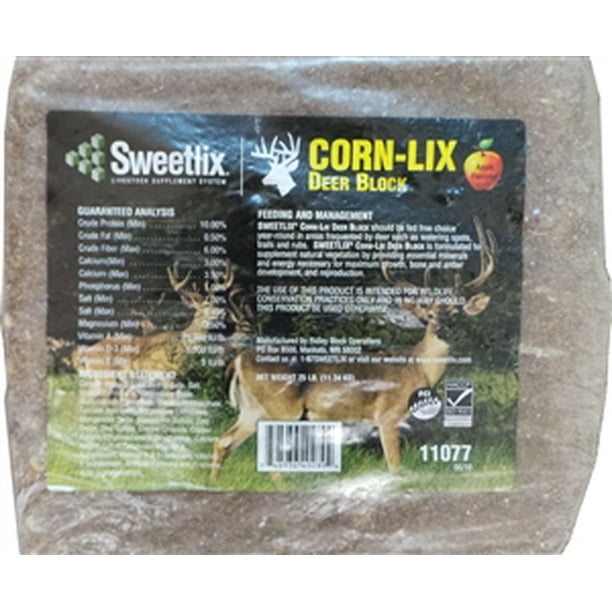 SWEETLIX CornLix Deer Block (Apple Flavored) 25 Lbs.