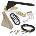 thumbnail image 1 of Floor Mount Black E-Brake Handle Tan Boot, Black Ring & Cable Kit for Ford Clevis, 1 of 1