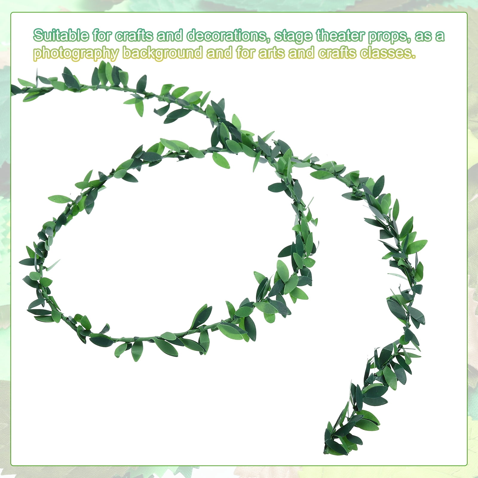 Unique Bargains Artificial Vines Greenery Garland Fake Leaf Garland for Decoration Green
