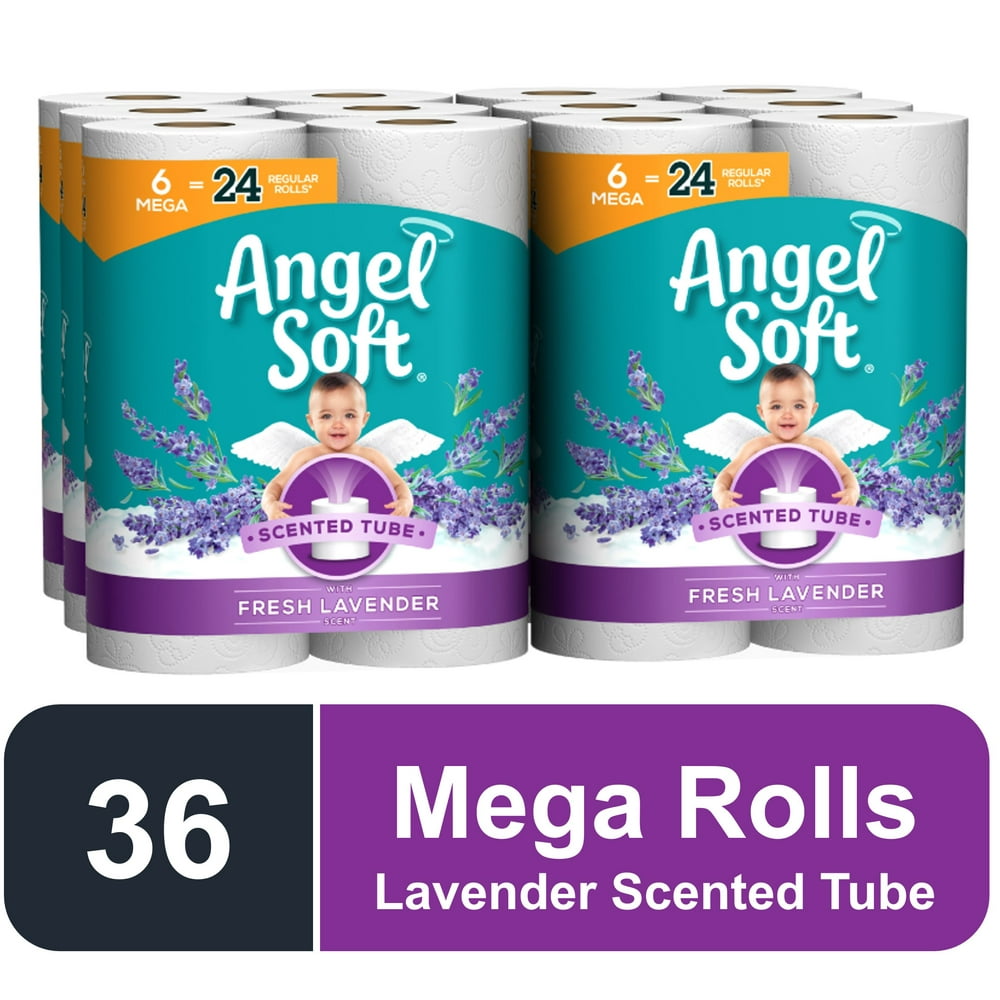 Angel Soft Toilet Paper, Fresh Lavender Scent, 36 Mega Rolls Walmart