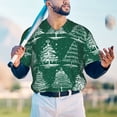 thumbnail image 5 of Lsque Christmas Trees Pattern Mens Polo Golf Shirts Funny Graphics Shorts Sleeve Button Shirts Baseball T-shirt-Large, 5 of 7