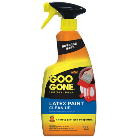 Goo Gone Latex Paint Cleaner, Surface Safe Clean Up Spray For Wet or Dry Paint, 24 Ounce Latex Paint (Best Way To Spray Latex Paint)