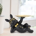 thumbnail image 7 of Bulldog Statue Storage Tray Synthetic Resin Unique Bulldog Tray Ornament For Home Entryway Shop Office, 7 of 7