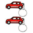 thumbnail image 1 of OUSITAID Key Chains 2Pcs Key Rings Cartoon Car Shape Vivid Color Hanging Delicate Craft Decorate Unfading PVC Key Ring Pendants Car Pendant, 1 of 6