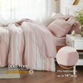 thumbnail image 5 of U by Bedsure Light Pink Comforter Set Queen 7 Pieces, Light Pink White Striped Bedding Sets All Season Bed in a Bag, 2 Pillow Shams, Flat Sheet, Fitted Sheet and 2 Pillowcases, 5 of 7