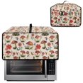thumbnail image 2 of Renewold Countertop Appliance Cover for Toaster Oven with Accessory Pockets, Dust-Proof Stain-Resistant Home Kitchen Decor Fits Machine Up to 18.5 x 14.5 x 9 Inches, Mushroom Butterfly Floral, 2 of 7