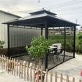 thumbnail image 6 of CJC Replacement Mosquito Netting for Gazebo Patio, 4-Panel Screen Sidewalls with Zippers, 300*300*230cm, Black (Mosquito Net Only), 6 of 16