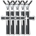 thumbnail image 1 of Cadenas Hermosas Triple Cruz SacredGleam01 5Pzas Negro Collar Triple Cruz Dije 3x5.3cm Metal. High Monaco MXRMG-005, 1 of 5