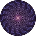 thumbnail image 1 of Ahgly Company Tapis Rond Lavable en Machine Intérieur Transitionnel Violet Profond, 6 Pieds Rond, 1 of 7