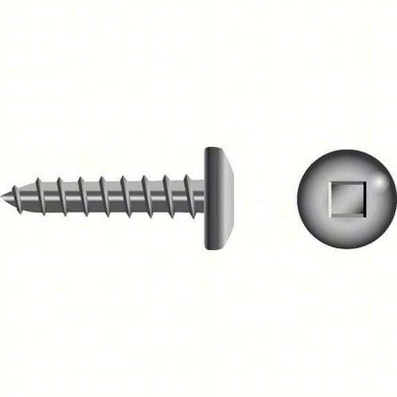 SeaChoice  01193; #10X 1-1/2 Square Pan Sheet Metal Screw Stainless Steel 100/ B