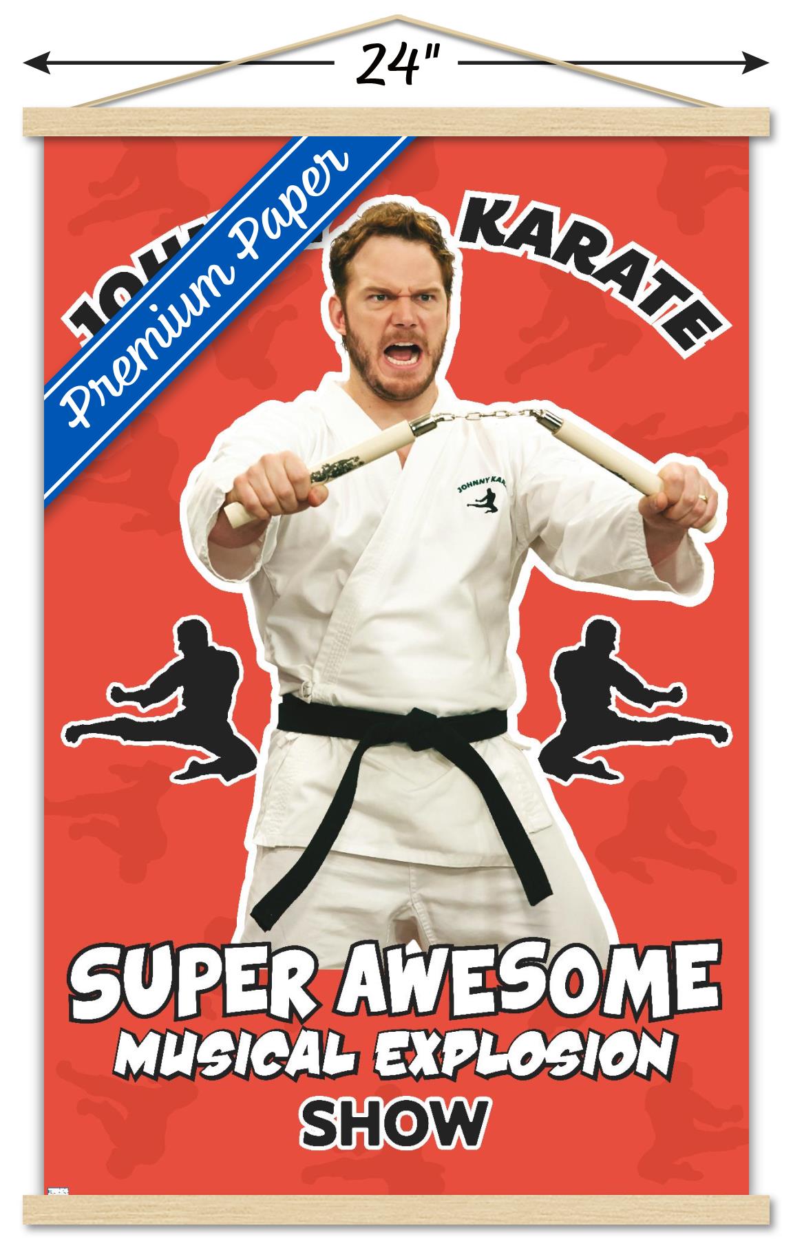 Parks and Recreation - Johnny Karate Wall Poster with Magnetic Frame, 22.375" x 34"