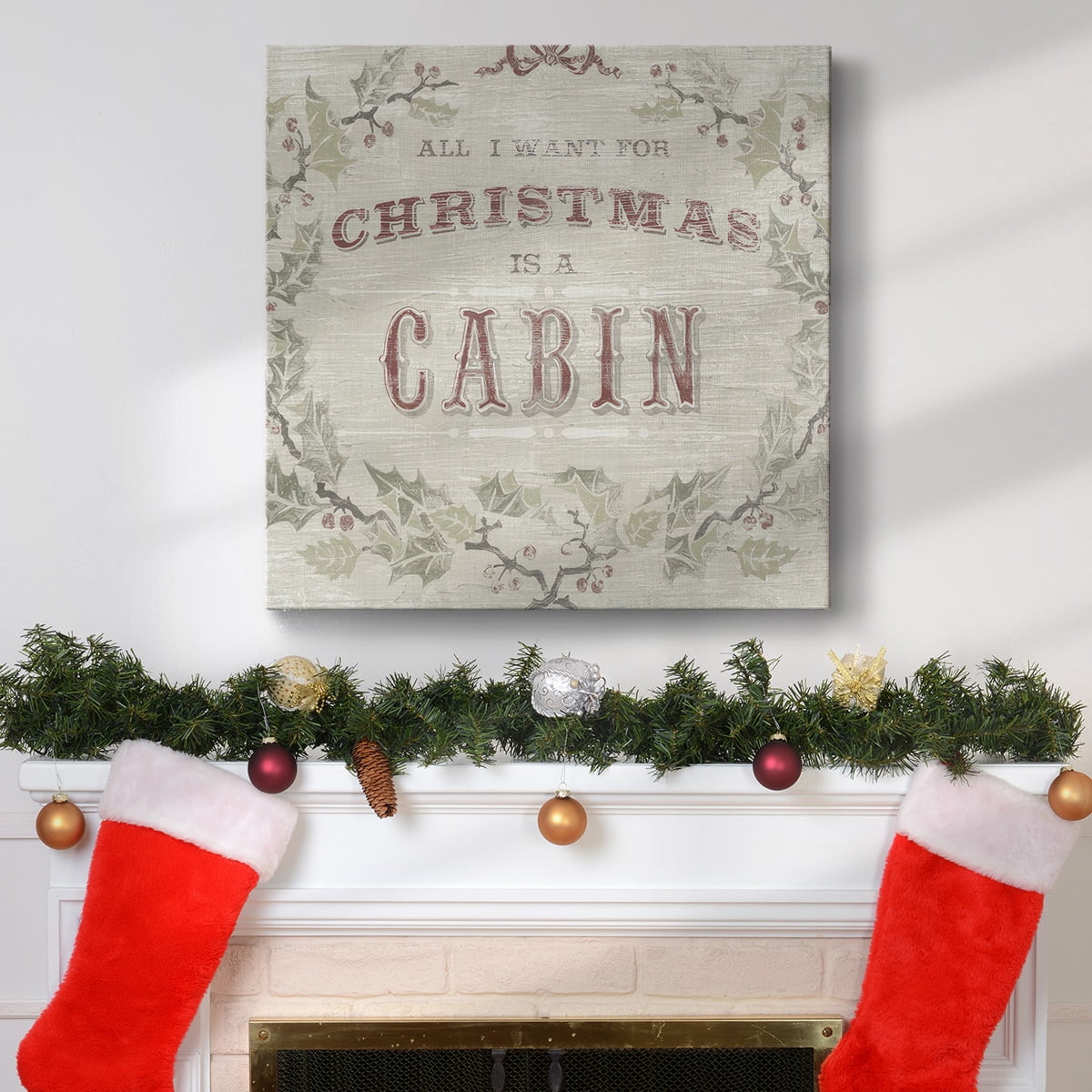 Cabin Christmas IV- Gallery Wrapped Canvas