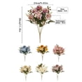 thumbnail image 3 of Faux Silk Rose Artificial Flowers Bouquet with Hydrangea Berries for Mother'S Day Gift Wedding Arch Shelf Rustic Country Home Dining Decor, 1 Artificial Flower, 3 of 9