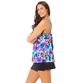 thumbnail image 3 of Swimsuits for All Longer Length Twist Front Tankini Top With Side Slit Swim Skirt, 3 of 6