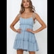thumbnail image 5 of Vestido Bohemio Floral de Verano 2025 para Mujer, Corto, Sin Mangas, con Volantes y Tirantes Finos. Punto Azul L, 5 of 8