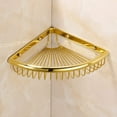 thumbnail image 2 of Corner Shower Basket Brass Shower Caddies for Bathroom Corner Caddy Bathroom Shelf Organizer Matte Black, 2 of 16