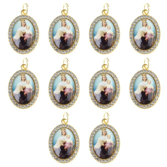 YIEMEEN 10Pcs Religious Pendant Charm for DIY Necklaces Keychains Bracelets Jewelry Making