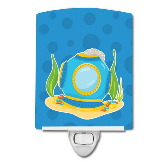 Caroline's Treasures BB8957CNL Diving Helmet Ceramic Night Light, 6x4x3", multicolor