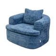 thumbnail image 3 of Sofa individual Comprimido Minimalista para Recamara, Sala u oficina 87 x 70 x 65 cm Kumo Azul, 3 of 17