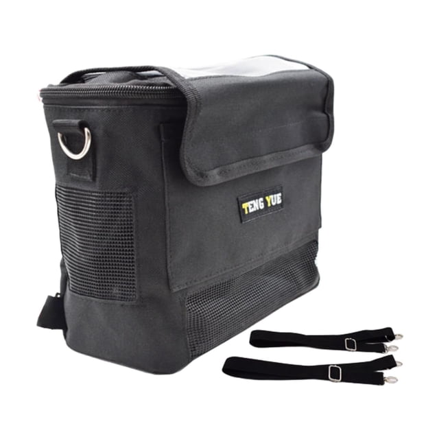 Bolsa de transporte para concentrador de O2, bolso de hombro o mochila con bolsillo con cremallera, cómodo estuche de transporte para cilindros de O2 21 cm x 10 cm x 21 cm