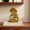 HomeCozy Chinese Zodiac Snake Statue Small Wooden Feng Shui Animal