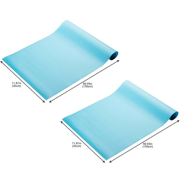 Oleegame 2 Pcs Napperon Tapis de Réfrigérateur Multifonction Tapis de Réfrigérateur Doublures de Réfrigérateur Tiroir Table Plac Vert
