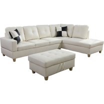 Lifestyle Furniture Scott Right-Facing Sectional & Ottoman in Off White