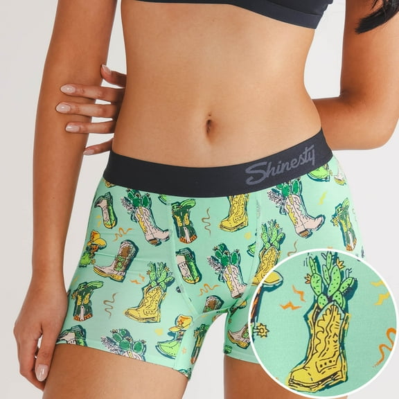 The Line Dance - Shinesty Cowboy Boots Women’s Boxers Large